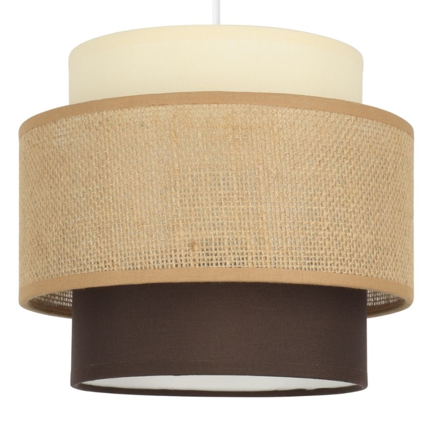 Brilagi - Hanglamp aan kabel RESNA 1xE27/60W/230V Ø 20 cm beige/zwart