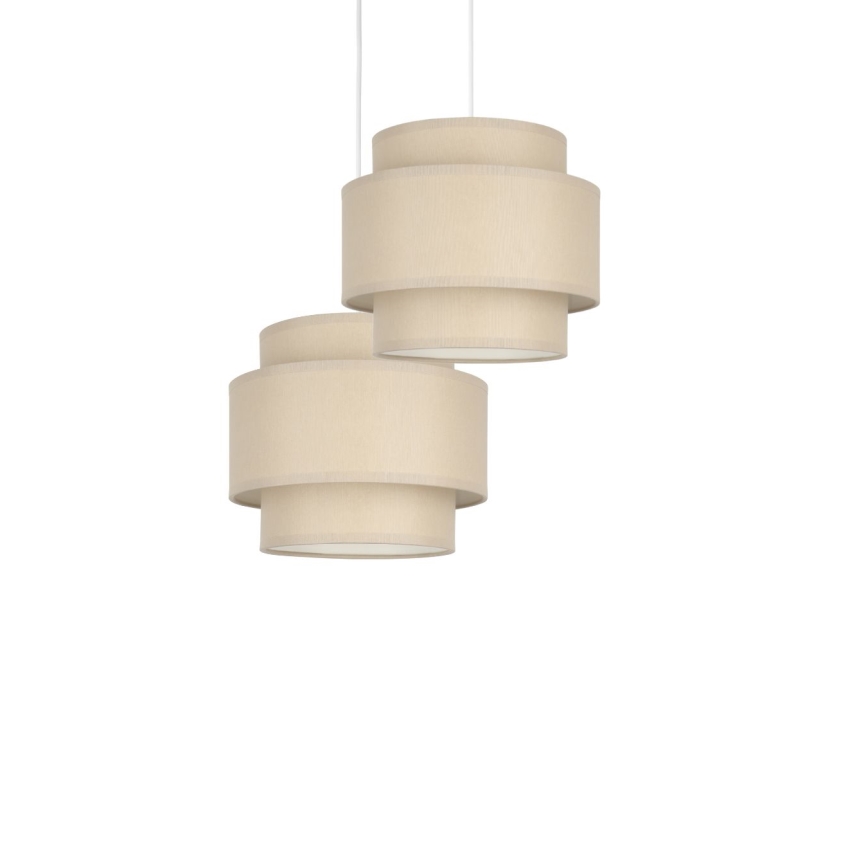 Brilagi - Hanglamp aan kabel RESNA 2xE27/60W/230V Ø 30 cm beige