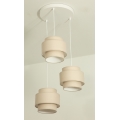 Brilagi - Hanglamp aan kabel RESNA 3xE27/60W/230V Ø45 cm beige