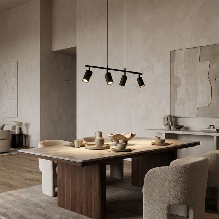 Brilagi - Hanglamp aan kabel SELE 4xGU10/30W/230V zwart