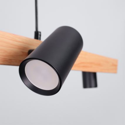 Brilagi - Hanglamp aan kabel SELE 6xGU10/30W/230V zwart/eikdecor
