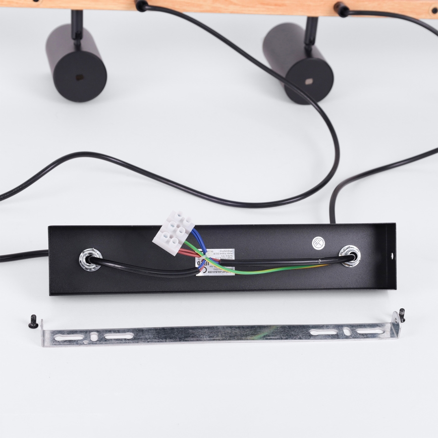 Brilagi - Hanglamp aan kabel SELE 6xGU10/30W/230V zwart/eikdecor
