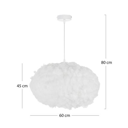 Brilagi - Hanglamp aan kabel SOLEAIR 2xE27/40W/230V Ø 60 cm wit