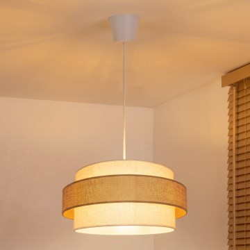 Brilagi - Hanglamp aan kabel SPACE 1xE27/60W/230V Ø 40 cm beige/crème