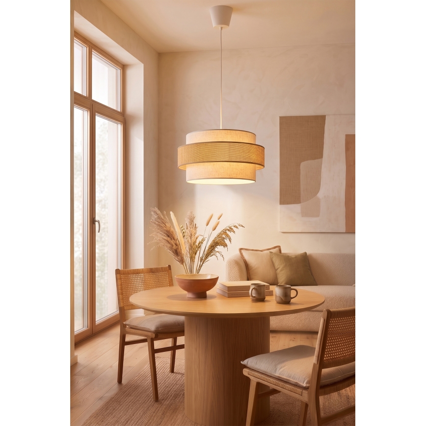 Brilagi - Hanglamp aan kabel SPACE 1xE27/60W/230V Ø 40 cm beige/crème