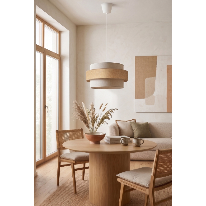 Brilagi - Hanglamp aan kabel SPACE 1xE27/60W/230V Ø 40 cm beige/crème