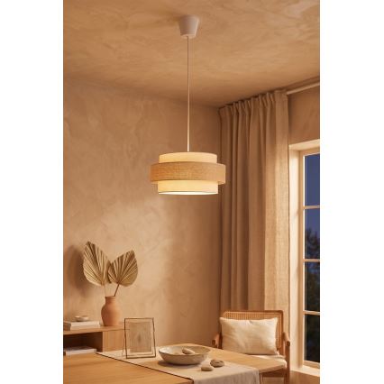 Brilagi - Hanglamp aan kabel SPACE 1xE27/60W/230V Ø 40 cm beige/crème