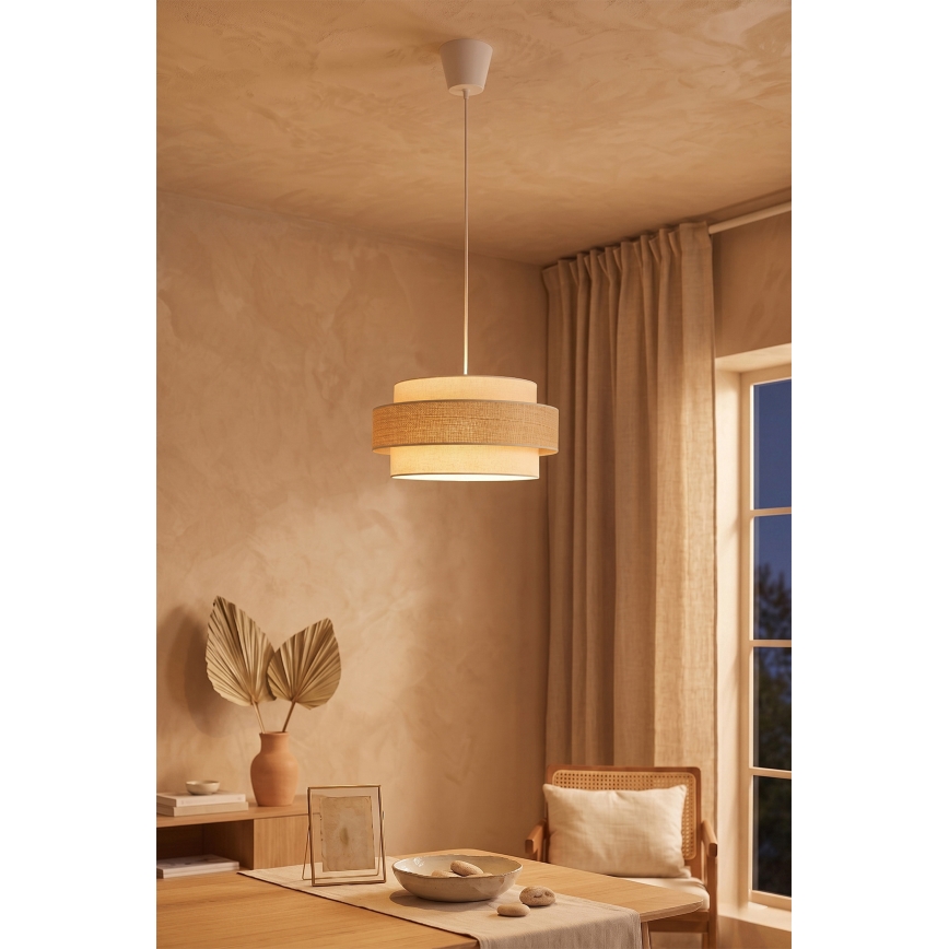Brilagi - Hanglamp aan kabel SPACE 1xE27/60W/230V Ø 40 cm beige/crème