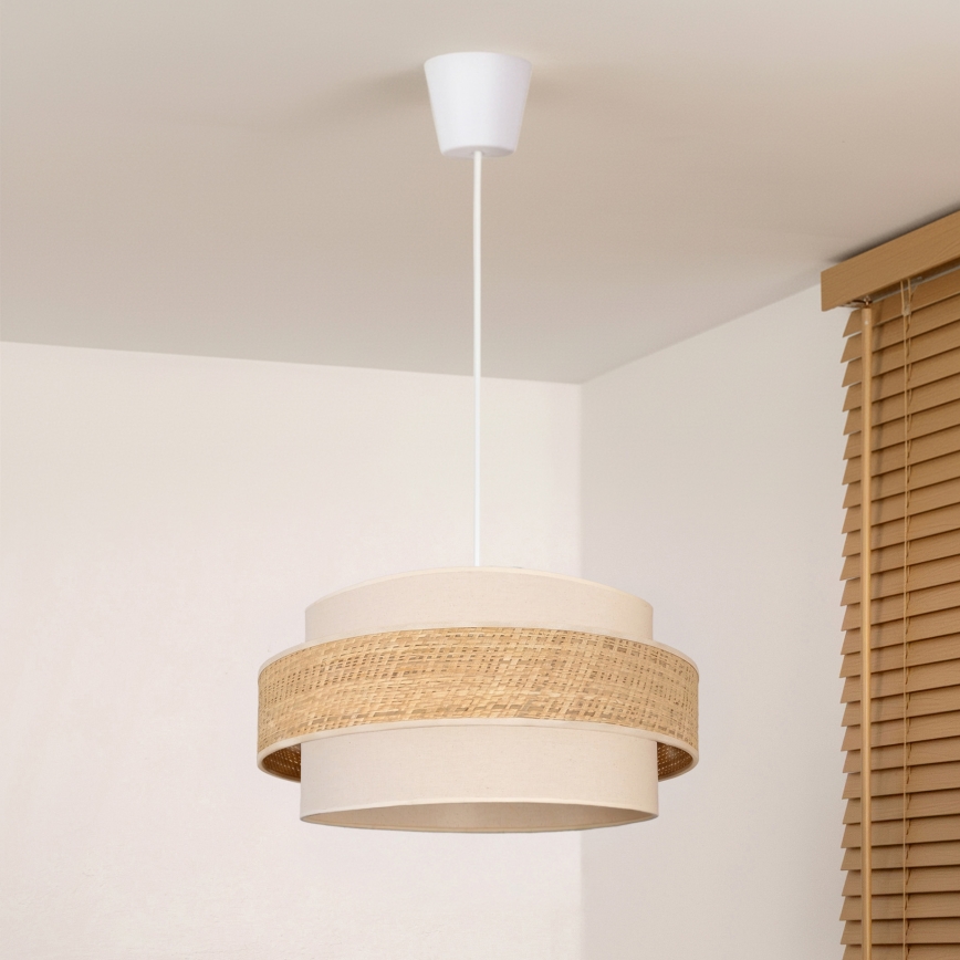 Brilagi - Hanglamp aan kabel SPACE 1xE27/60W/230V Ø 40 cm beige/crème