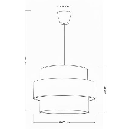 Brilagi - Hanglamp aan kabel SPACE 1xE27/60W/230V Ø 40 cm beige/crème