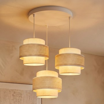 Brilagi - Hanglamp aan kabel SPACE 3xE27/60W/230V Ø 40 cm beige/crème