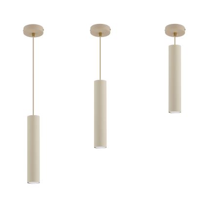 Brilagi - Hanglamp aan kabel TUBE 1xGU10/15W/230V beige/goud