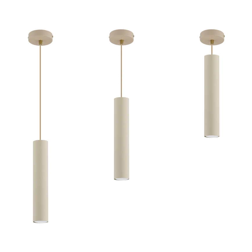 Brilagi - Hanglamp aan kabel TUBE 1xGU10/15W/230V beige/goud