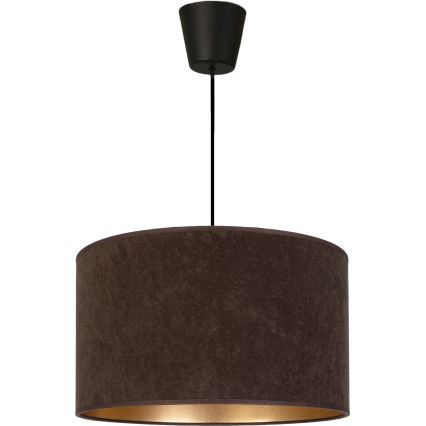 Brilagi - Hanglamp aan kabel VELVET 1xE27/60W/230V Ø 40 cm bruin/goud