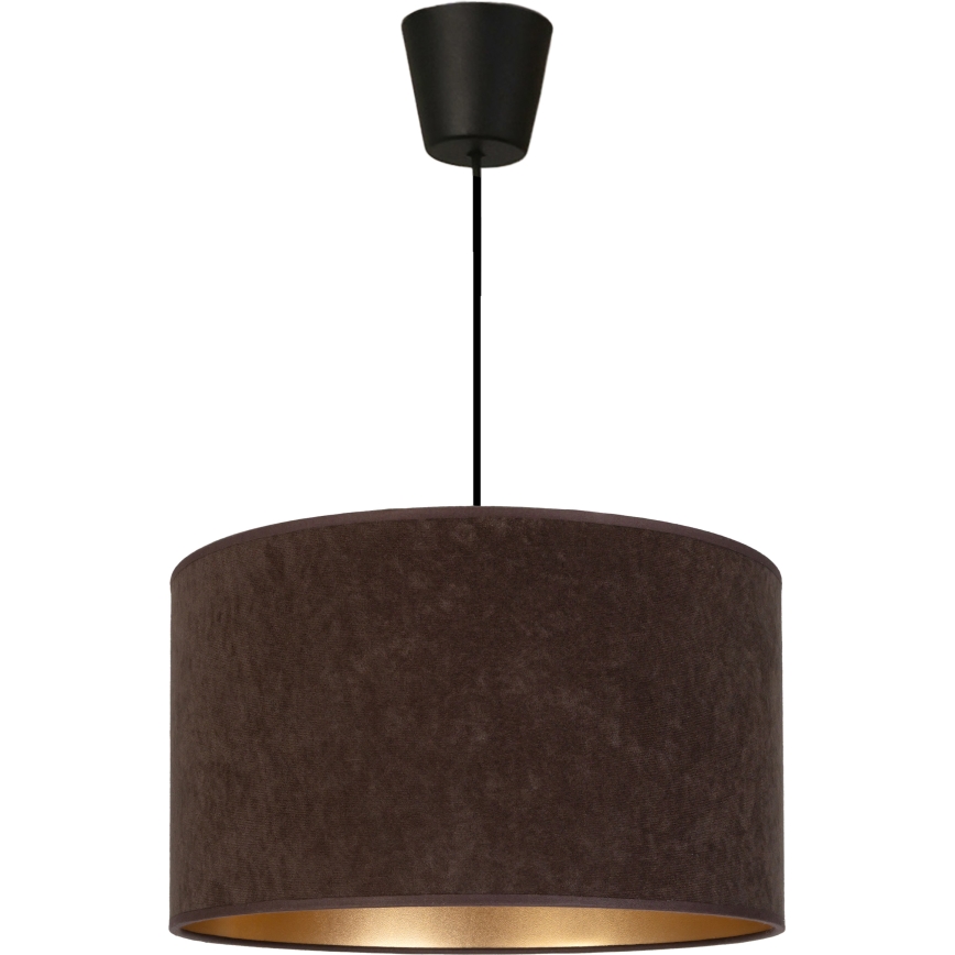 Brilagi - Hanglamp aan kabel VELVET 1xE27/60W/230V Ø 40 cm bruin/goud