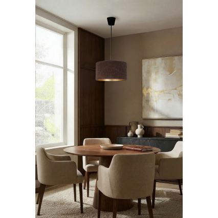 Brilagi - Hanglamp aan kabel VELVET 1xE27/60W/230V Ø 40 cm bruin/goud