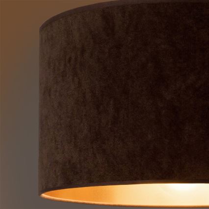 Brilagi - Hanglamp aan kabel VELVET 1xE27/60W/230V Ø 40 cm bruin/goud