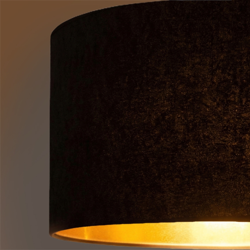 Brilagi - Hanglamp aan kabel VELVET 1xE27/60W/230V Ø 40 cm zwart/goud