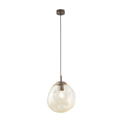 Brilagi - Pendellamp aan kabel VULCANO 1xE27/15W/230V Ø 25 cm brons/rookbeige