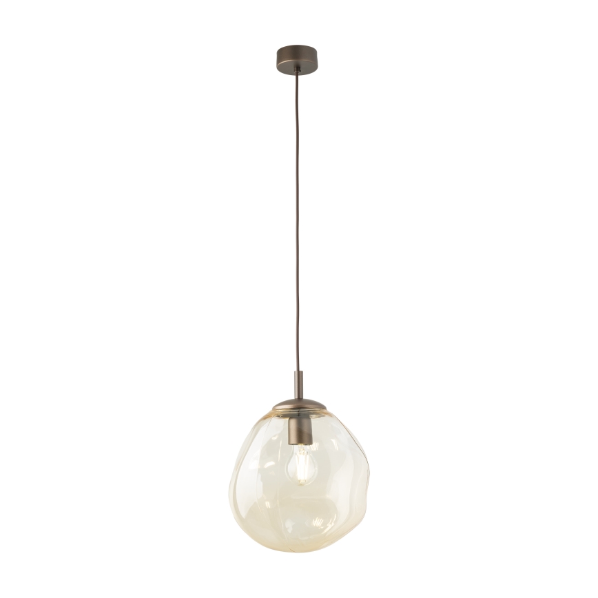 Brilagi - Pendellamp aan kabel VULCANO 1xE27/15W/230V Ø 25 cm brons/rookbeige