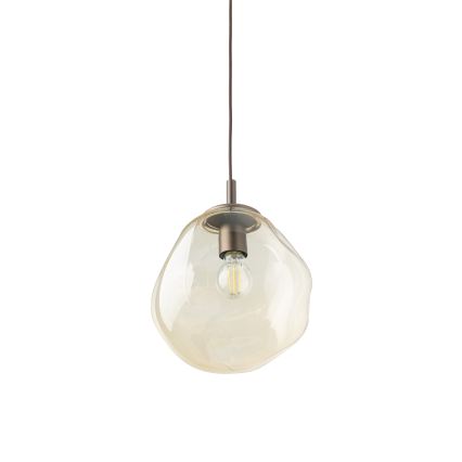 Brilagi - Pendellamp aan kabel VULCANO 1xE27/15W/230V Ø 25 cm brons/rookbeige