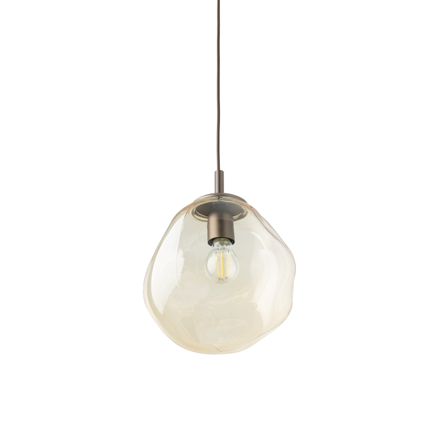 Brilagi - Pendellamp aan kabel VULCANO 1xE27/15W/230V Ø 25 cm brons/rookbeige