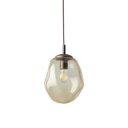 Brilagi - Pendellamp aan kabel VULCANO 1xE27/15W/230V Ø 25 cm brons/rookbeige
