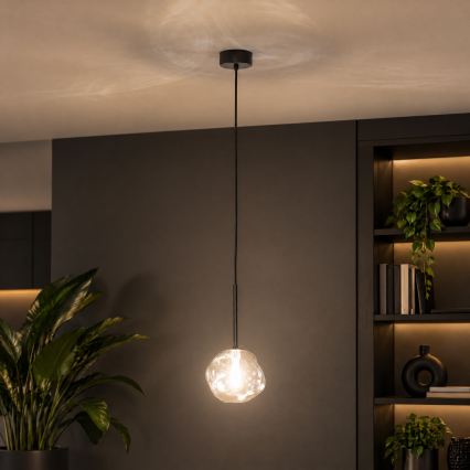 BRILAGI - Hanglamp aan kabel VULCANO 1xG9/8W/230V Ø 15 cm zwart/gerookt zwart