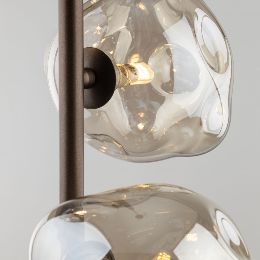 Brilagi - Hanglamp aan kabel VULCANO 3xG9/8W/230V brons/rookbeige