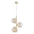 Brilagi - Hanglamp aan kabel VULCANO 3xG9/8W/230V goud/rookbeige