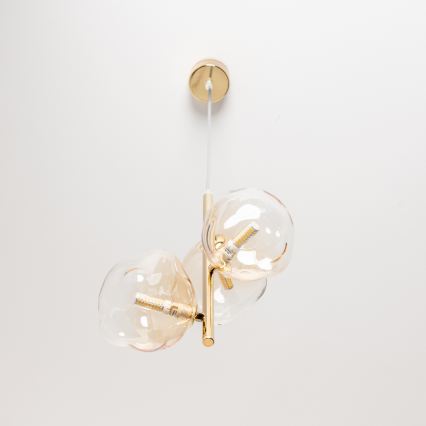 BRILAGI - Hanglamp aan kabel VULCANO 3xG9/8W/230V goud/rookbeige