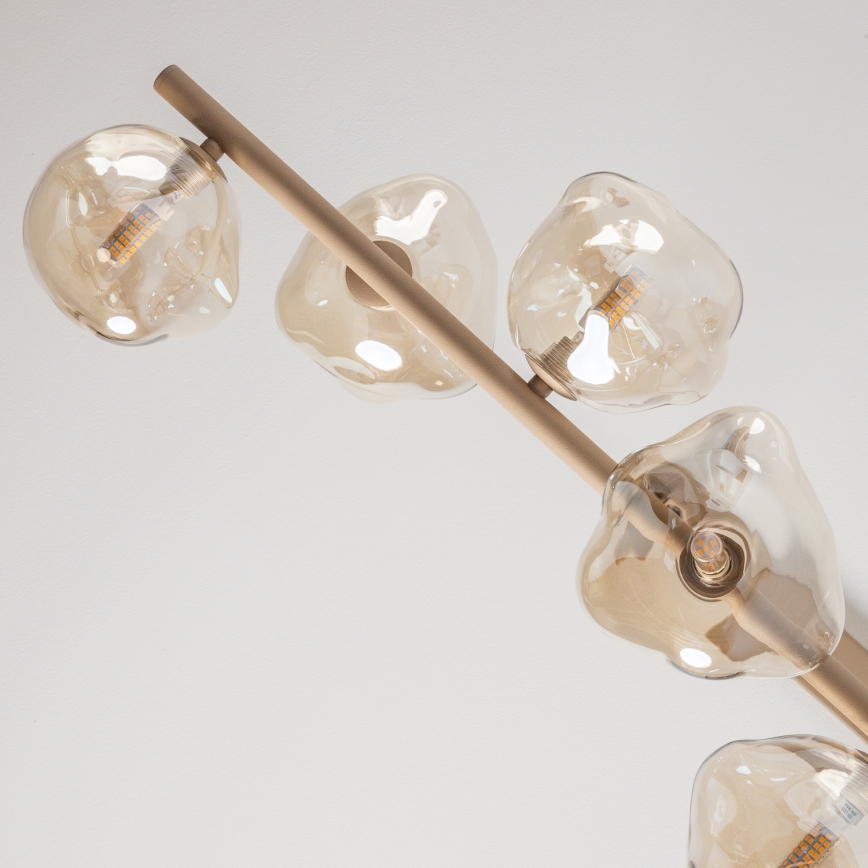 BRILAGI - Hanglamp aan kabel VULCANO 7xG9/8W/230V beige/rookkleurig beige