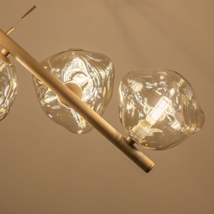 BRILAGI - Hanglamp aan kabel VULCANO 7xG9/8W/230V beige/rookkleurig beige