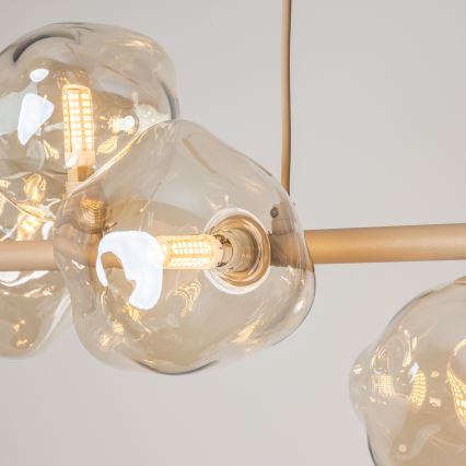 BRILAGI - Hanglamp aan kabel VULCANO 7xG9/8W/230V beige/rookkleurig beige