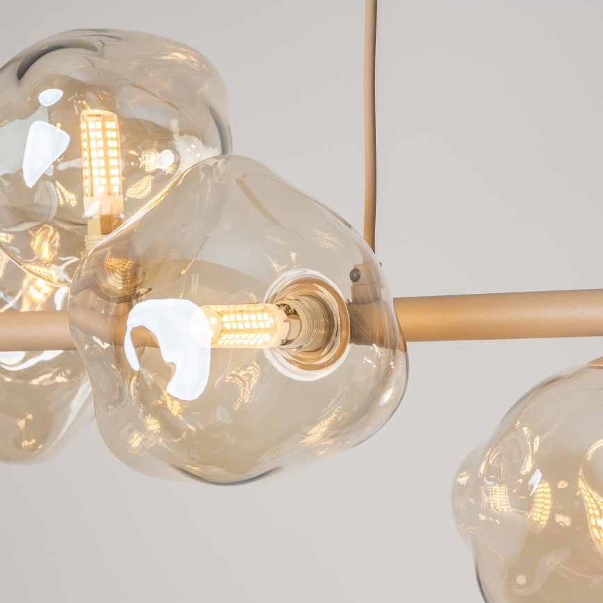 BRILAGI - Hanglamp aan kabel VULCANO 7xG9/8W/230V beige/rookkleurig beige