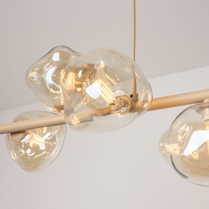 BRILAGI - Hanglamp aan kabel VULCANO 7xG9/8W/230V beige/rookkleurig beige