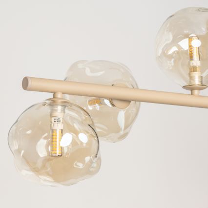 BRILAGI - Hanglamp aan kabel VULCANO 9xG9/8W/230V beige/gerookt beige