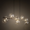 Brilagi - Hanglamp aan kabel VULCANO 9xG9/8W/230V brons/rookbeige