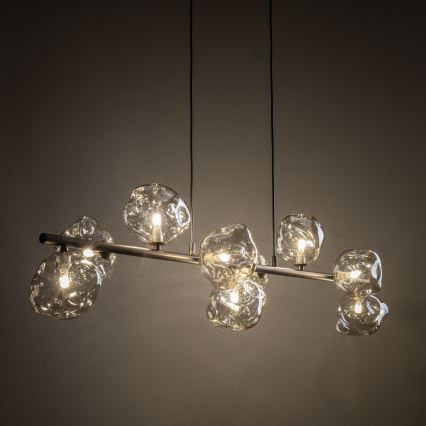 Brilagi - Hanglamp aan kabel VULCANO 9xG9/8W/230V brons/rookbeige