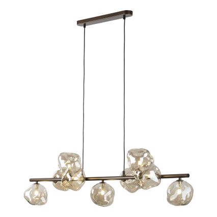 Brilagi - Hanglamp aan kabel VULCANO 9xG9/8W/230V brons/rookbeige