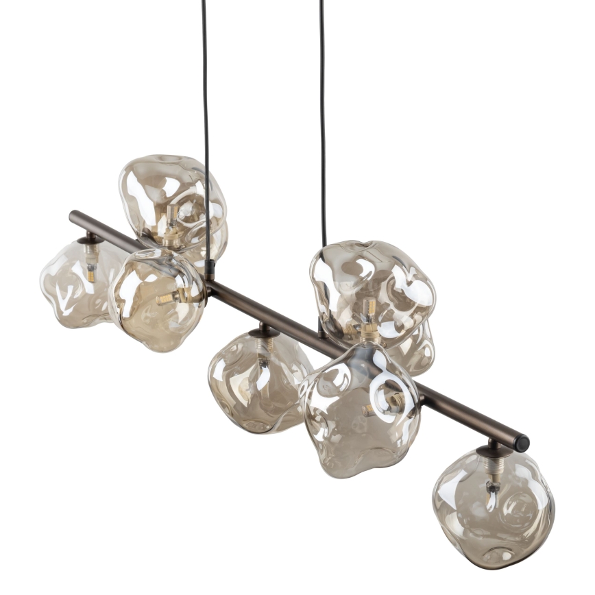 Brilagi - Hanglamp aan kabel VULCANO 9xG9/8W/230V brons/rookbeige