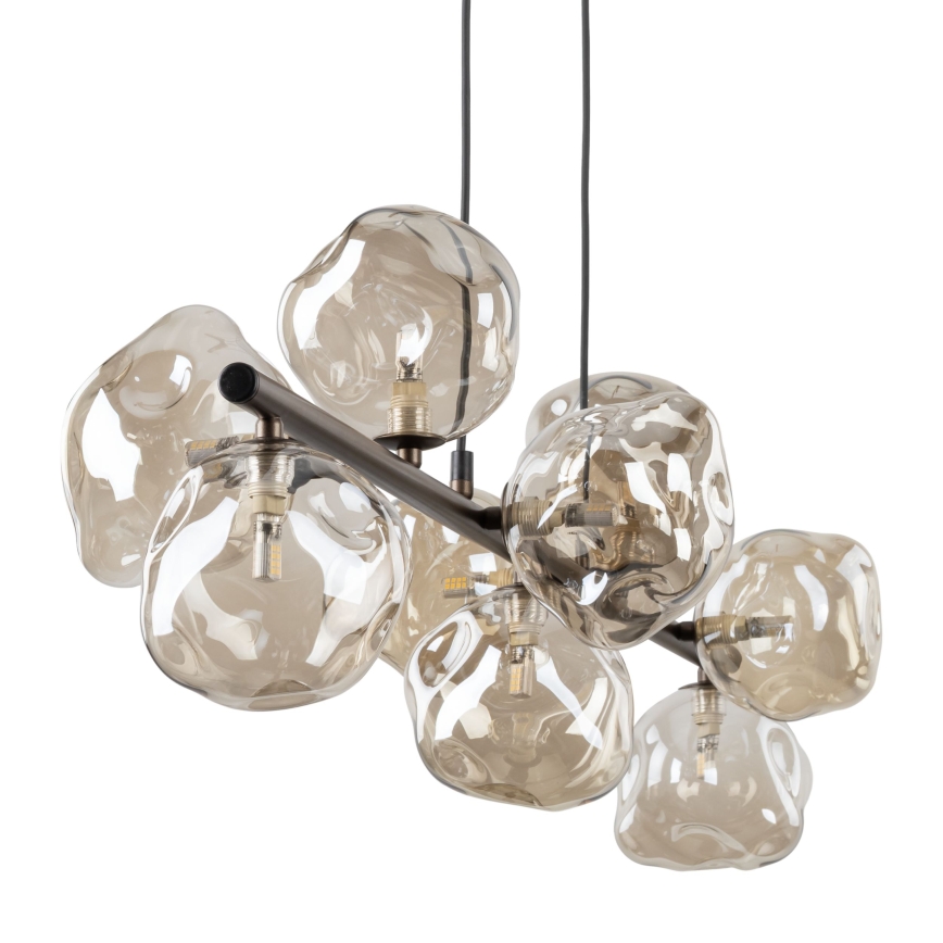 Brilagi - Hanglamp aan kabel VULCANO 9xG9/8W/230V brons/rookbeige