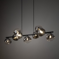 Brilagi - Hanglamp aan kabel VULCANO 9xG9/8W/230V zwart/rookzwart