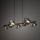 Brilagi - Hanglamp aan kabel VULCANO 9xG9/8W/230V zwart/rookzwart
