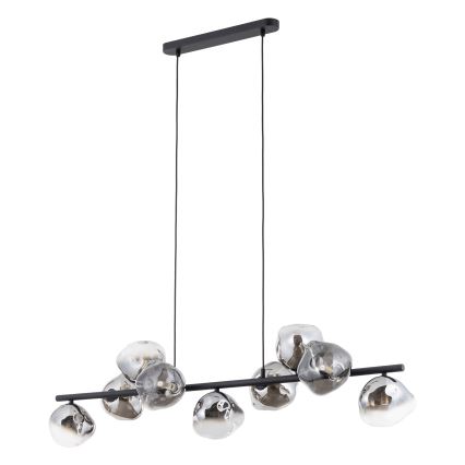 Brilagi - Hanglamp aan kabel VULCANO 9xG9/8W/230V zwart/rookzwart