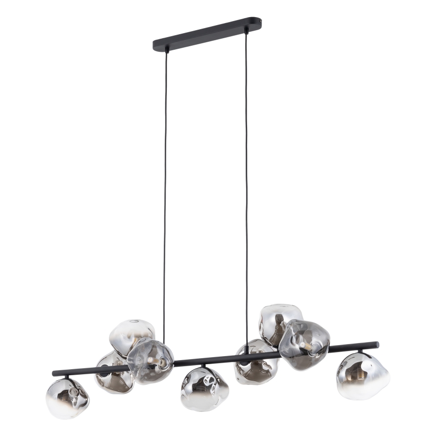 Brilagi - Hanglamp aan kabel VULCANO 9xG9/8W/230V zwart/rookzwart