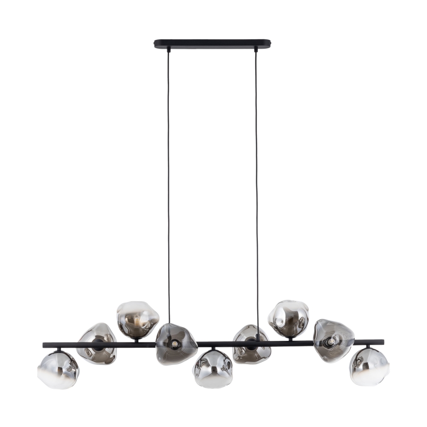Brilagi - Hanglamp aan kabel VULCANO 9xG9/8W/230V zwart/rookzwart