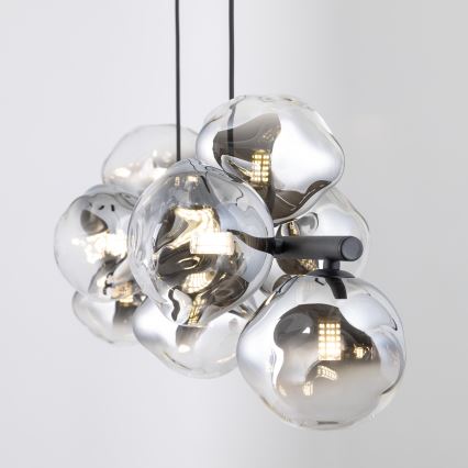 Brilagi - Hanglamp aan kabel VULCANO 9xG9/8W/230V zwart/rookzwart