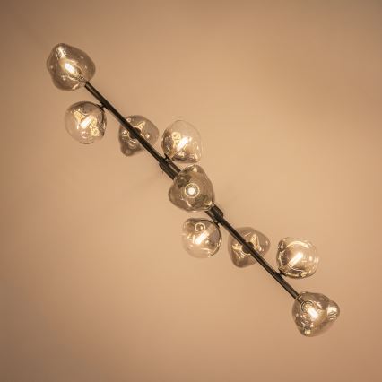 BRILAGI - Hanglamp aan kabel VULCANO 9xG9/8W/230V zwart/rookzwart