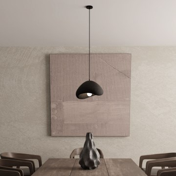 Brilagi - Hanglamp aan kabel WABI SABI 1xE27/40W/230V Ø 33 cm zwart